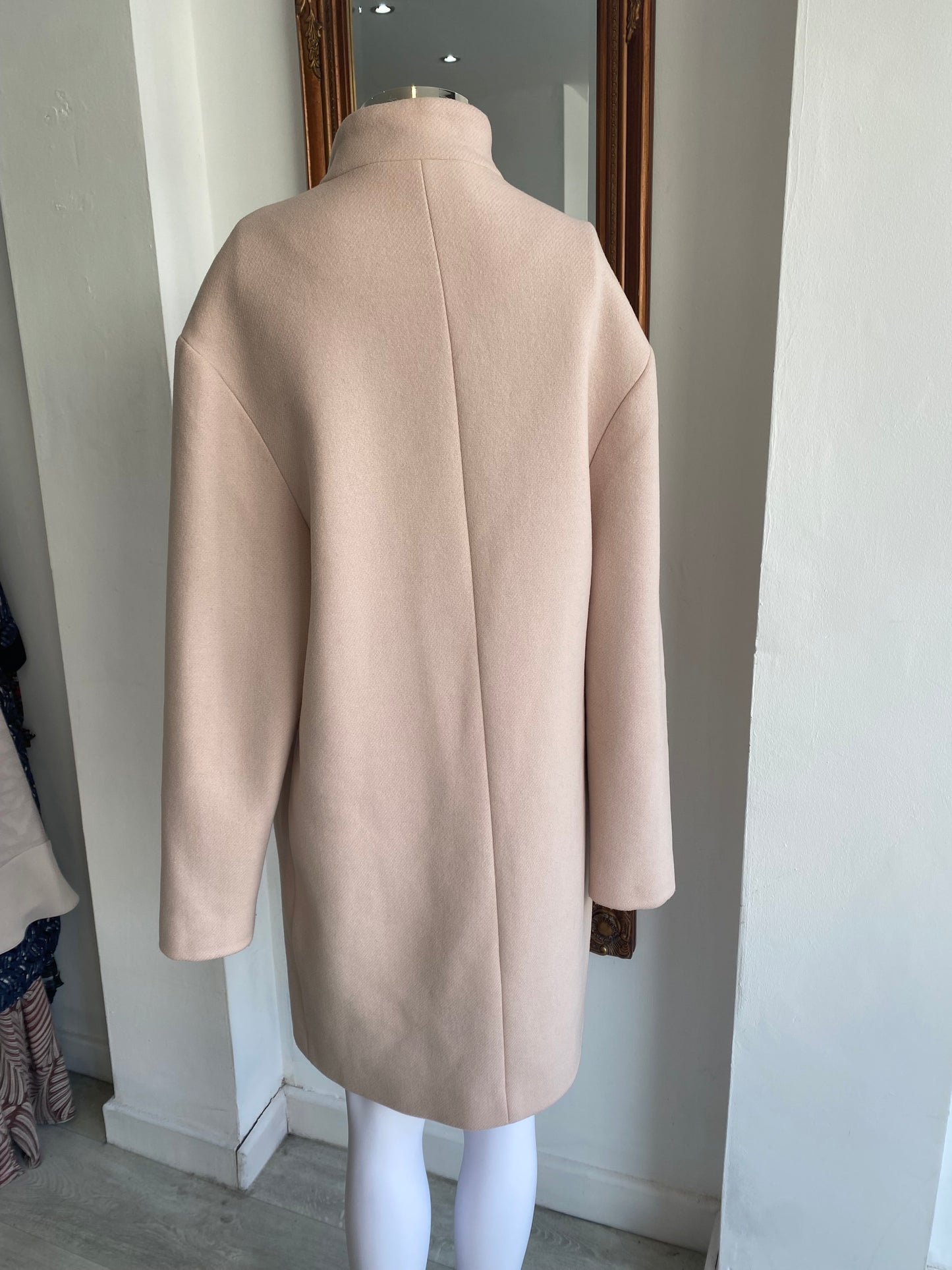LK Bennett Light Pink Wool Coat Size 10