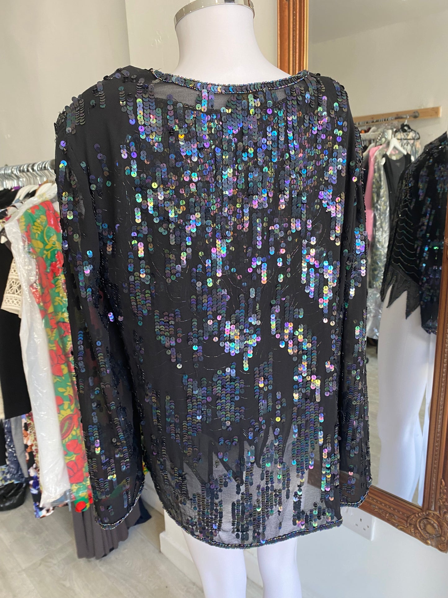 Roman sequin top size 12