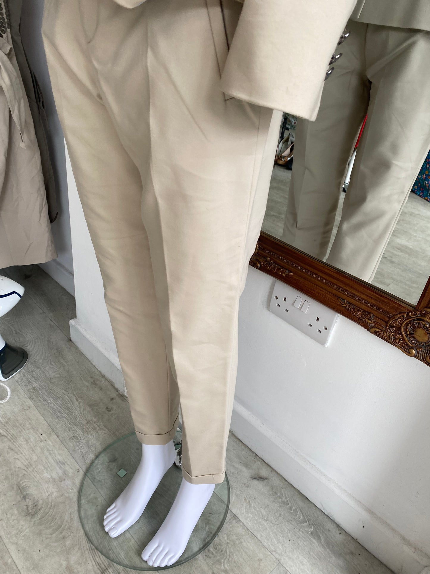 Zara Beige Trouser Suit Size 10