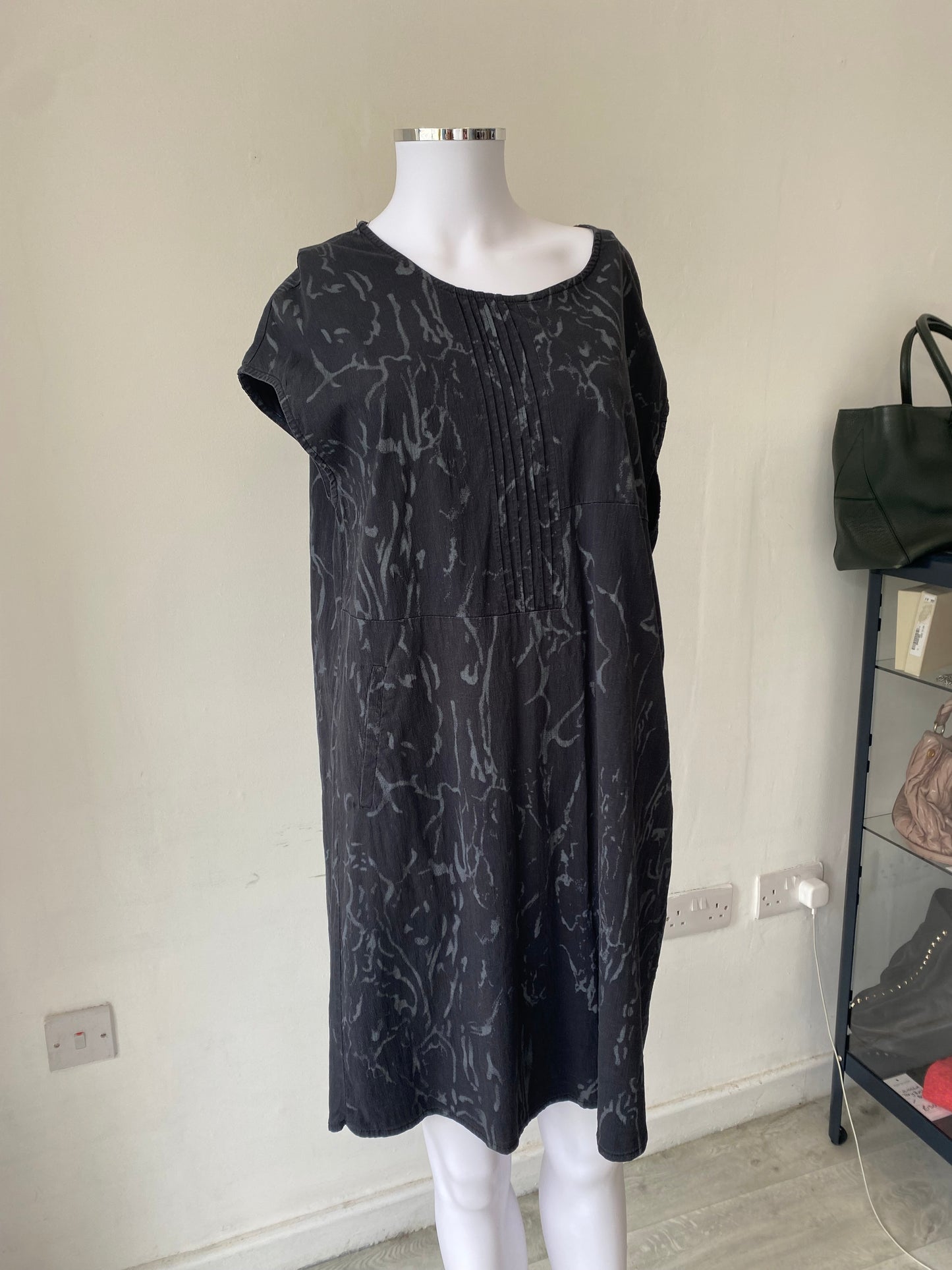 Bella Blue Printed Dress Size S/M 12