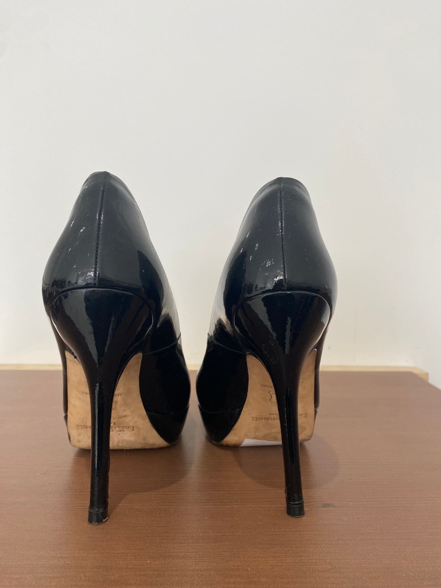 LK Bennett Black Patent Leather Heels Size 4.5