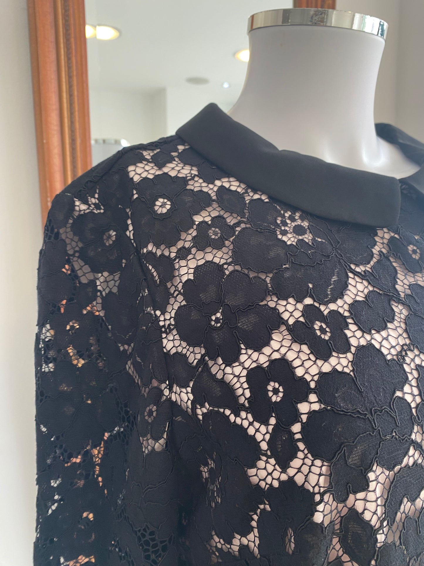 Ted Baker black lace dress size 12