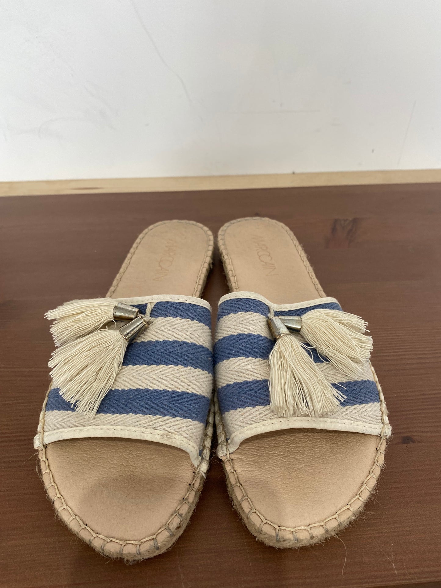 Marc Cain Striped Fabric Sliders Size 6