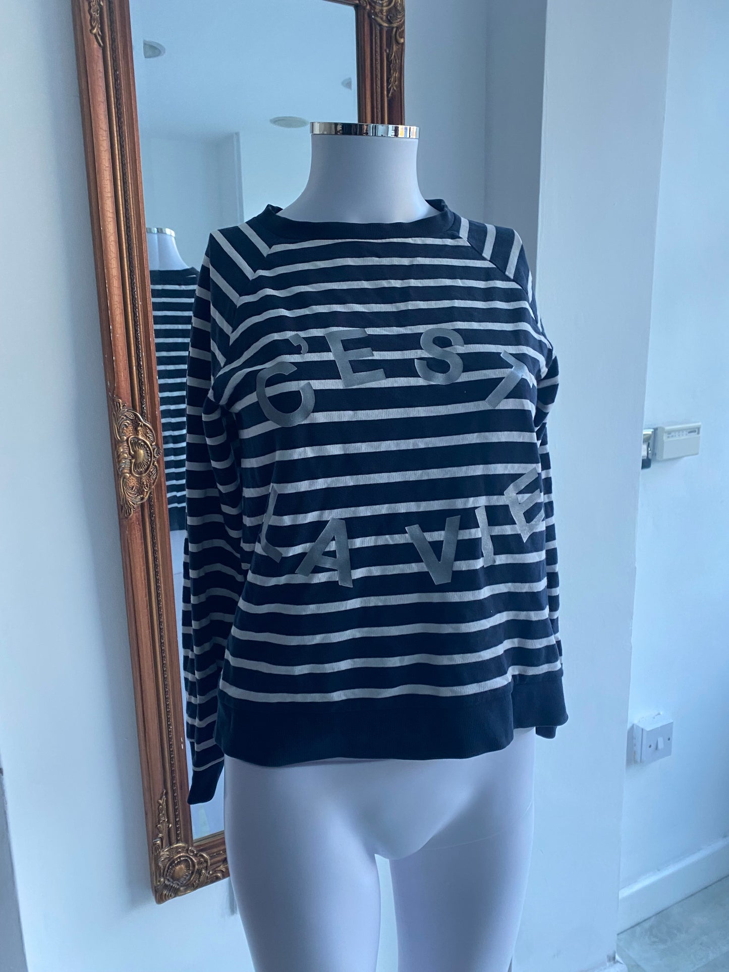 Whistles Striped Sweater Size 8