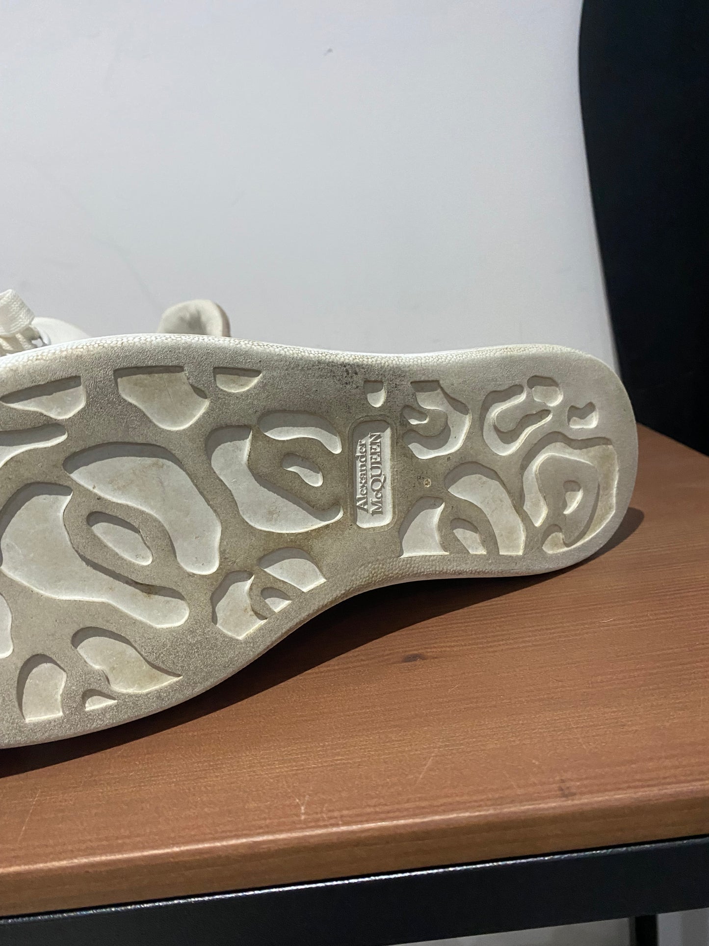 Alexander McQueen White Trainers with Blush Pink with Box Size 6