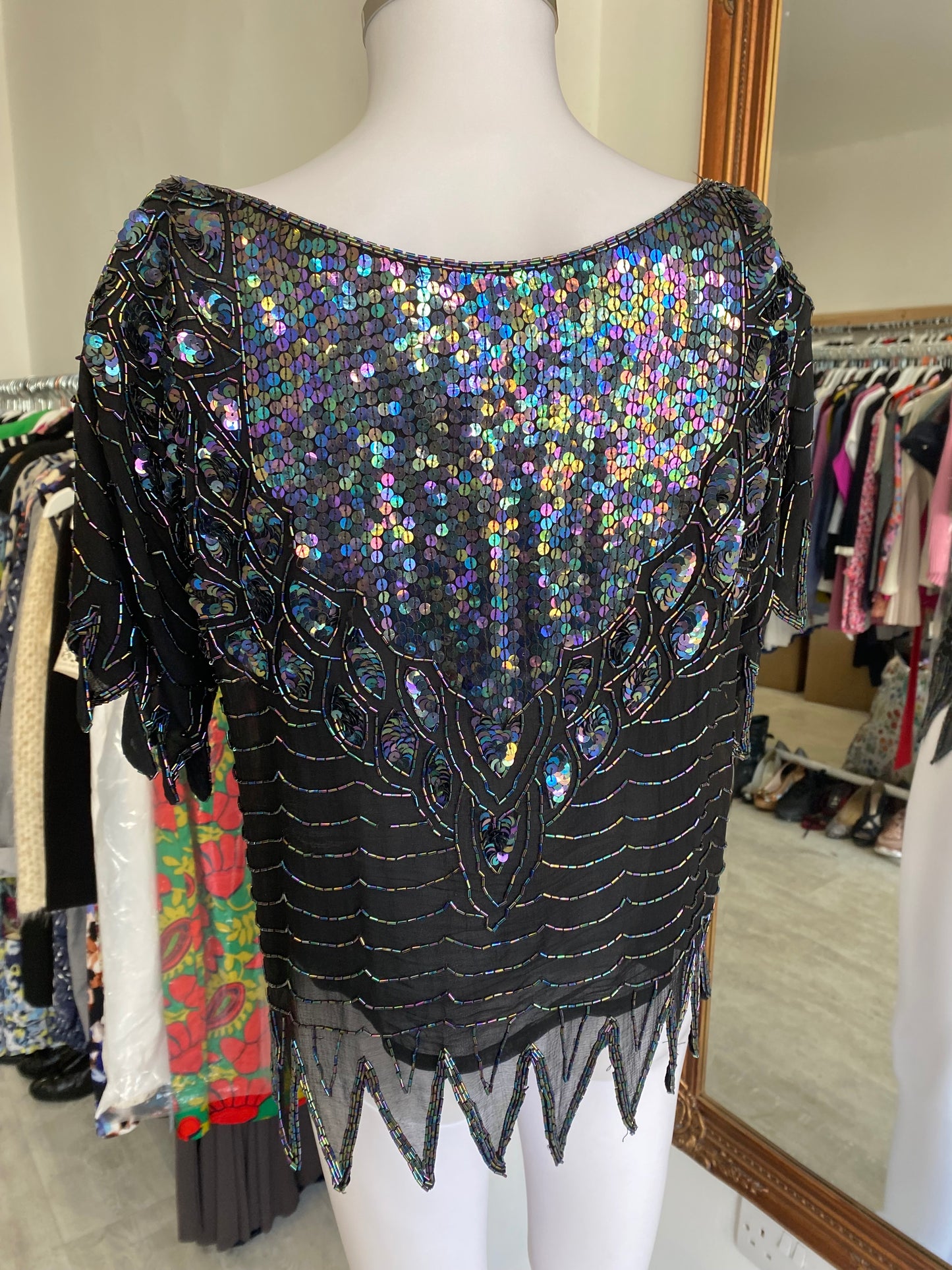 Roman sequin top size 12