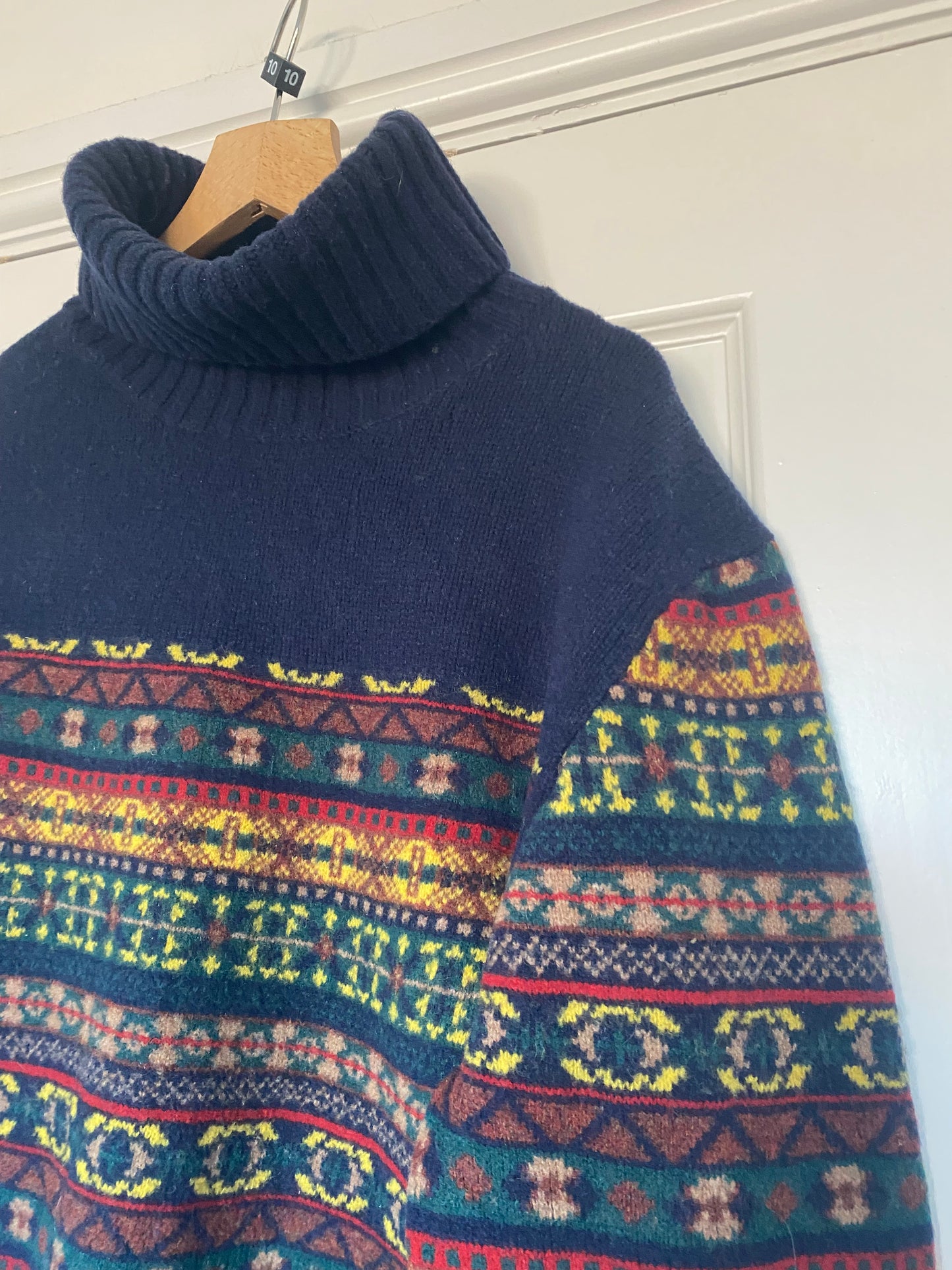 Joules Gilman Navy Fairisle Knit Size XL