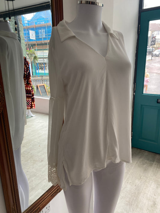 Massimo Dutti White Top Size 8-10