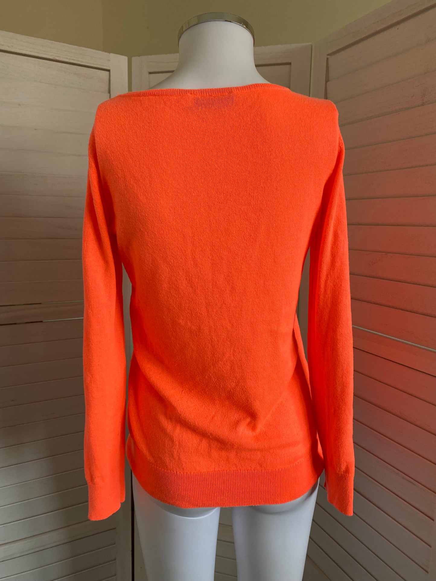 Mint Velvet orange linen blend jumper size 8-10