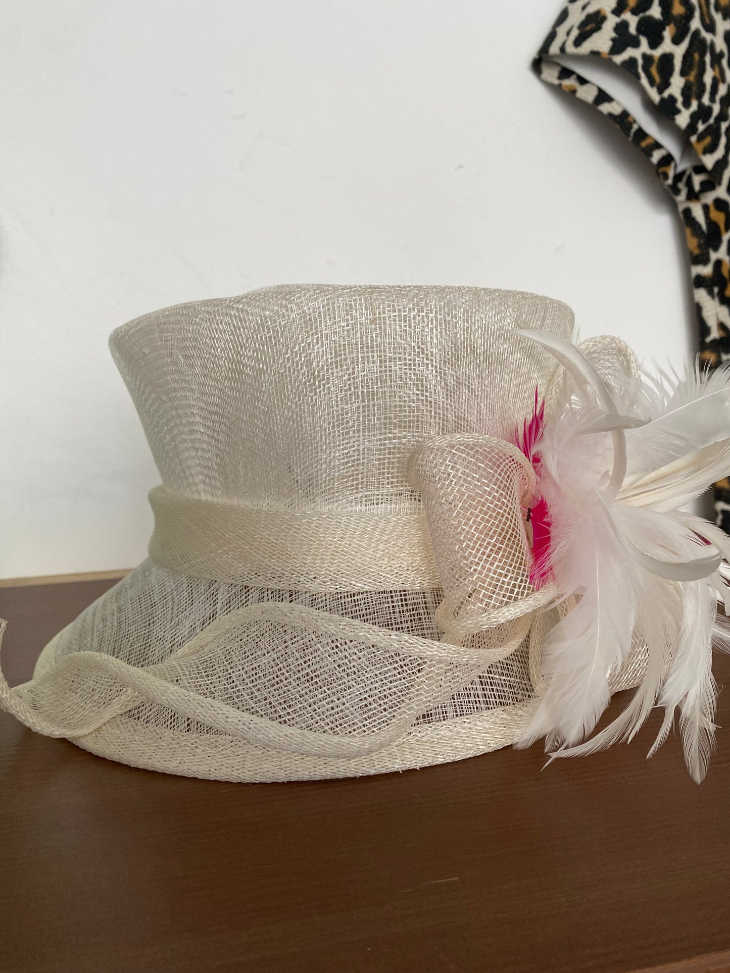 Roman white formal hat