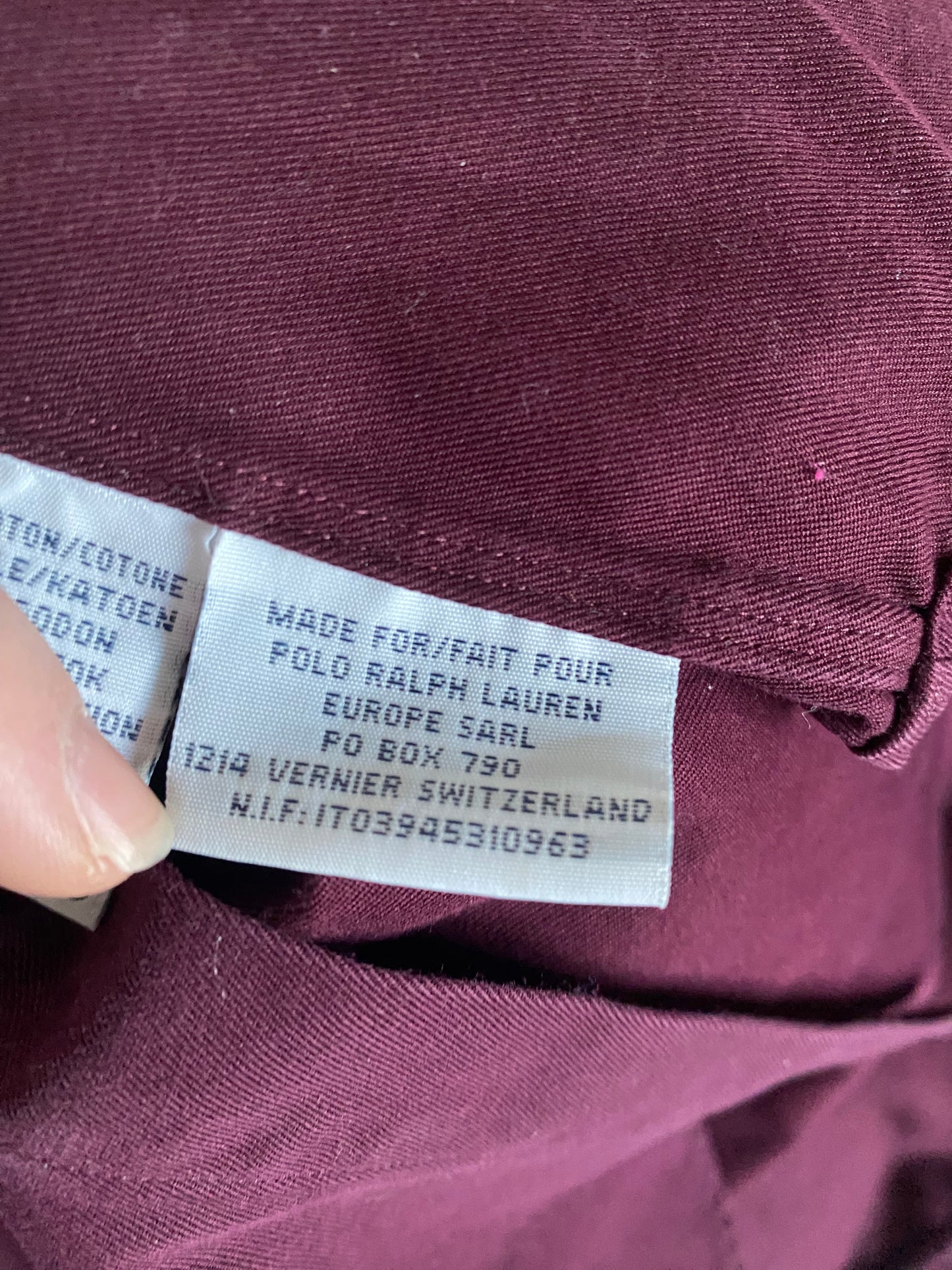 Polo Ralph Lauren Burgundy Shirt Size XXL