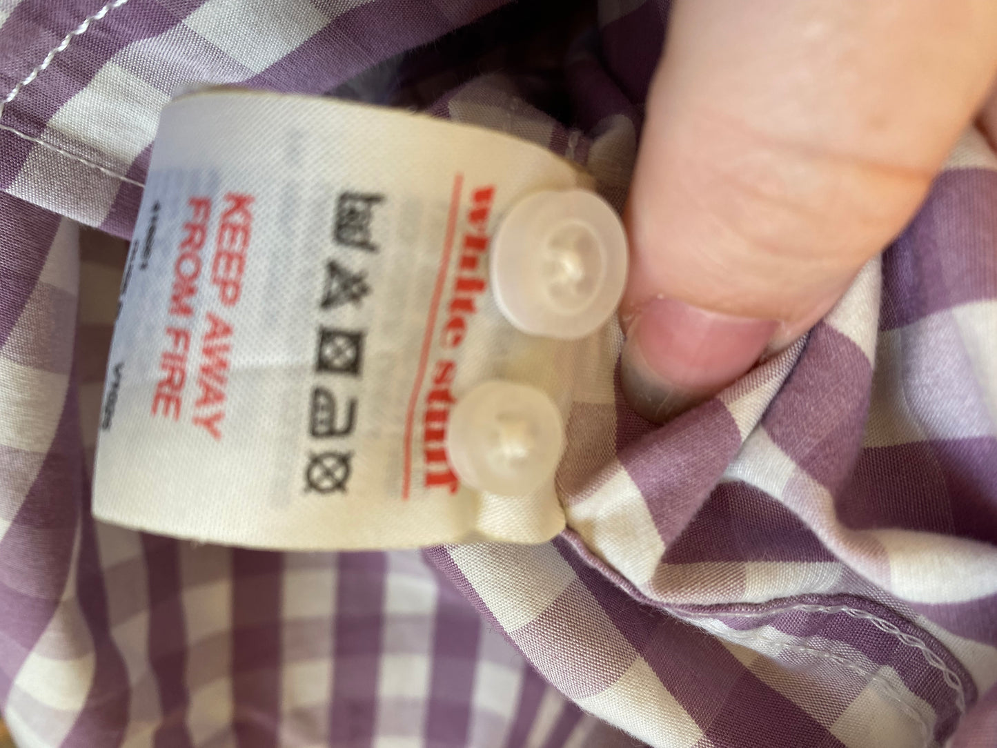 White Stuff Purple Checked Shirt Size Large