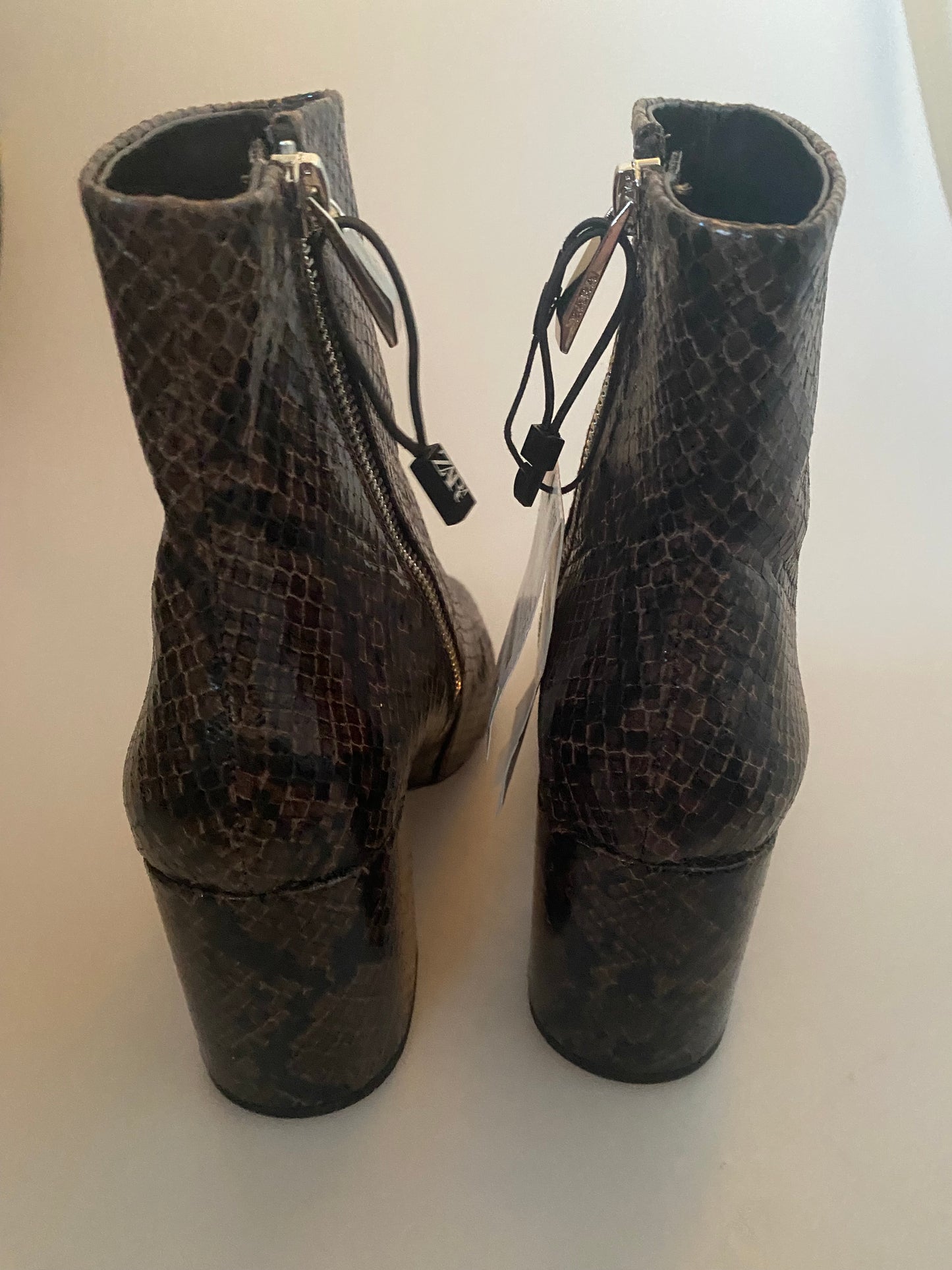 Zara snake ankle boots new size 3