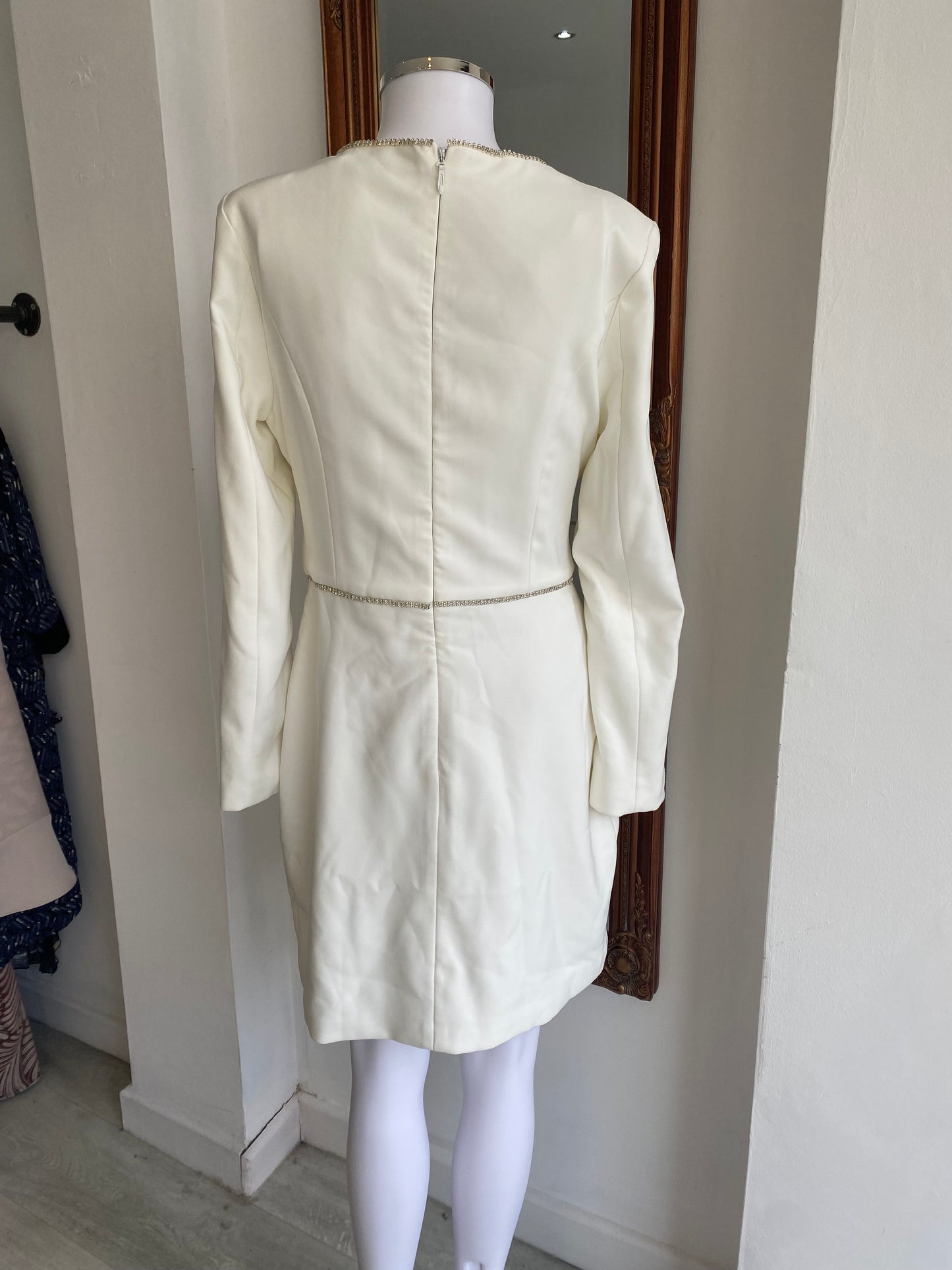 Lavish Alice White Blazer Liberty Dress with Diamante Detailing Size 12