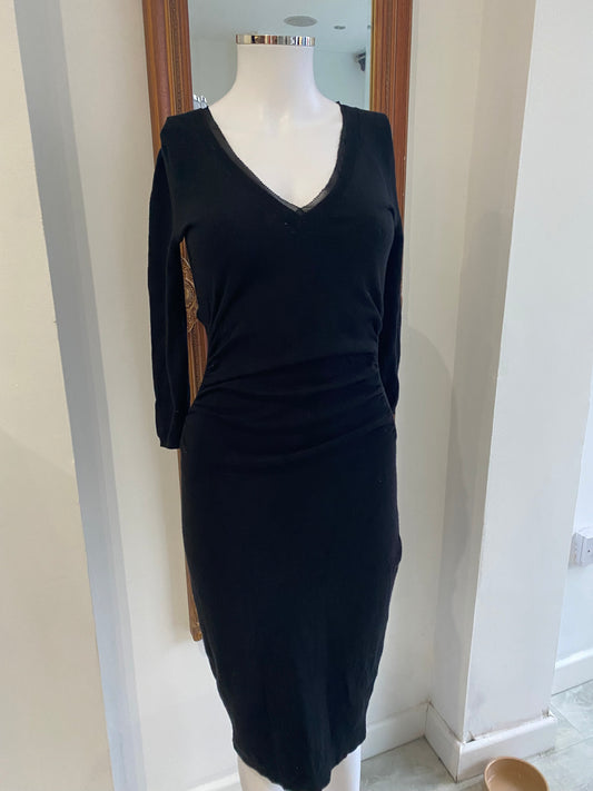 Coast Black Knit Dress Size 8