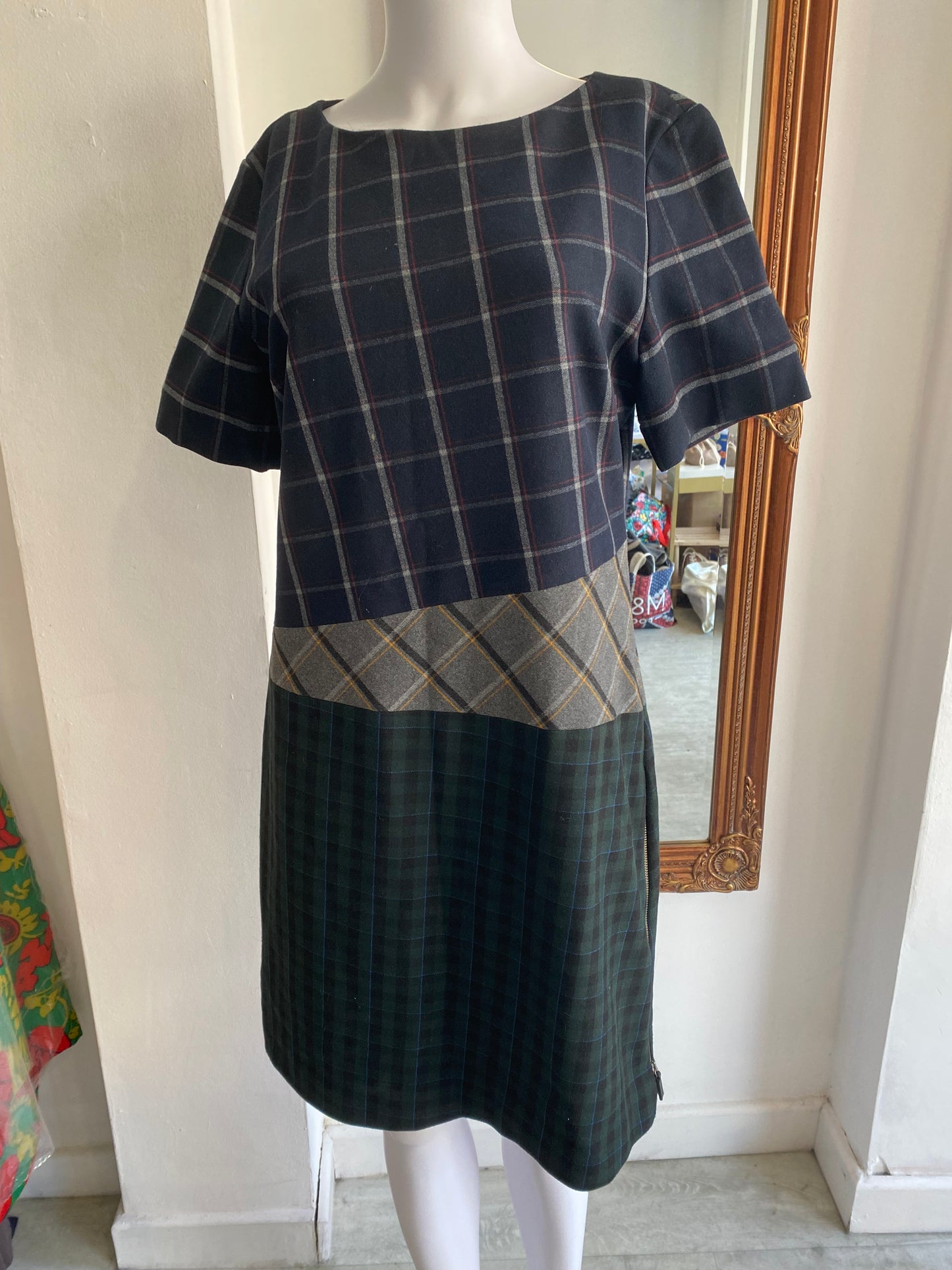 Band of Outsiders Checked Dress Size 14