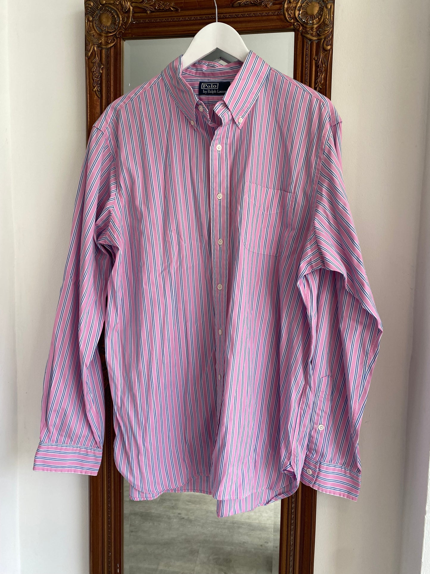 Polo Ralph Lauren Pink Striped Shirt Size XL