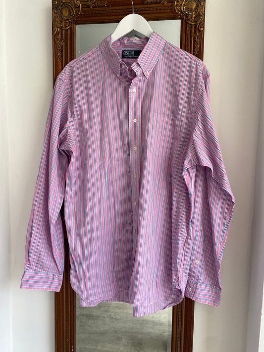 Polo Ralph Lauren Pink Striped Shirt Size XL