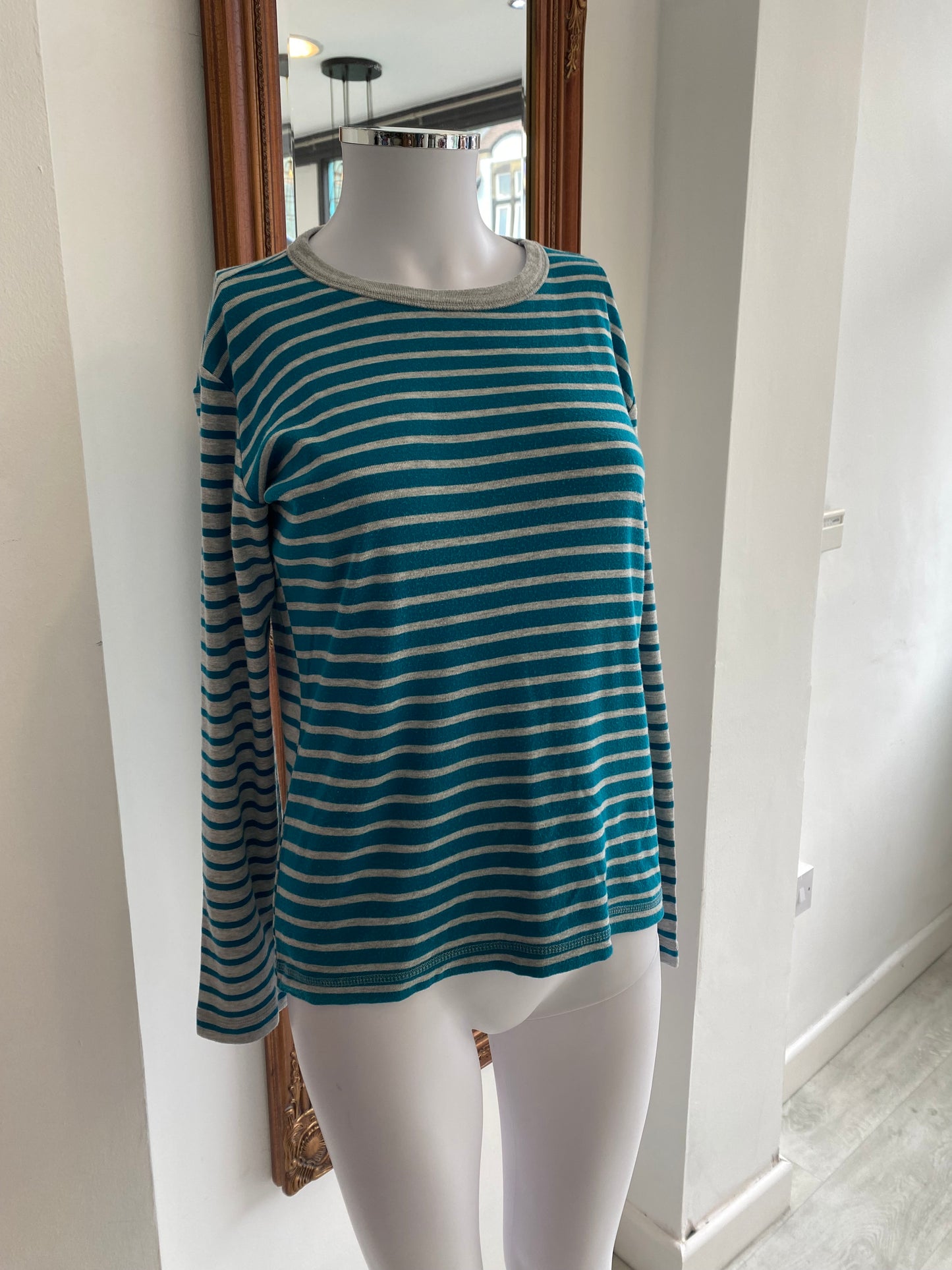 Nearby Nrby Striped Long Sleeve Top Size Medium
