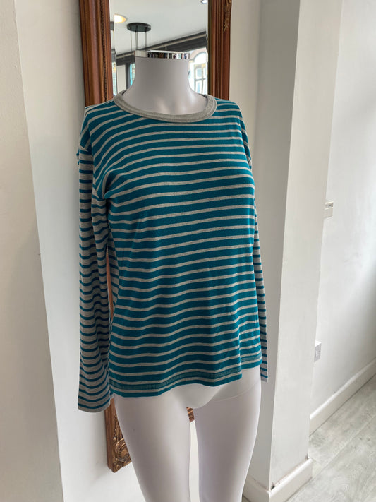Nearby Nrby Striped Long Sleeve Top Size Medium