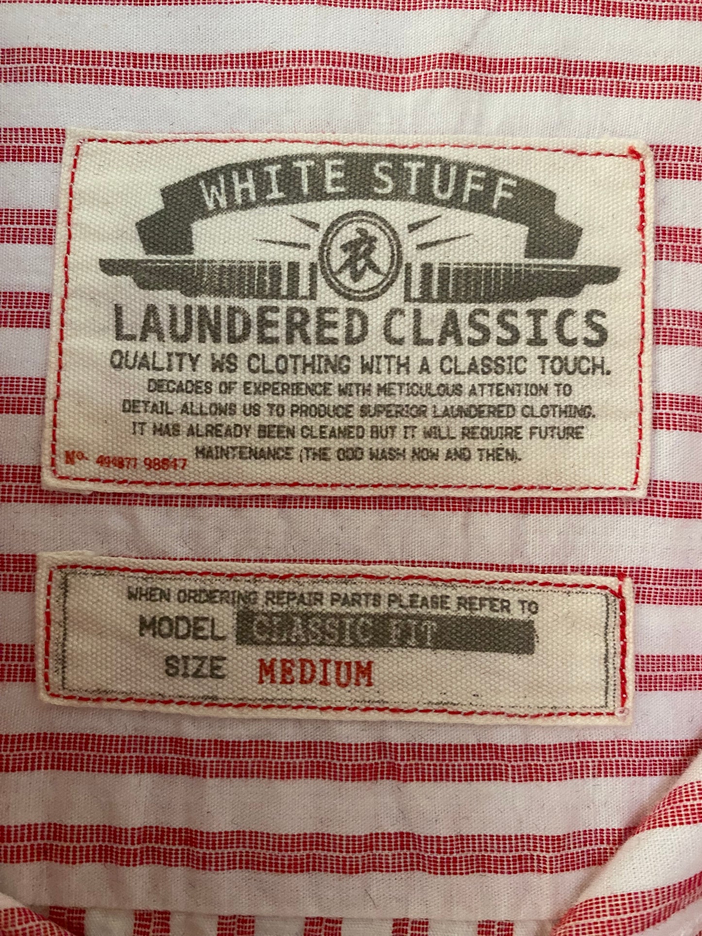 White Stuff Red Striped Shirt Size Medium