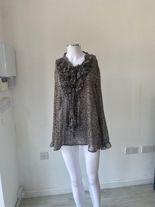 Lady Captain Floral Blouse Size 14