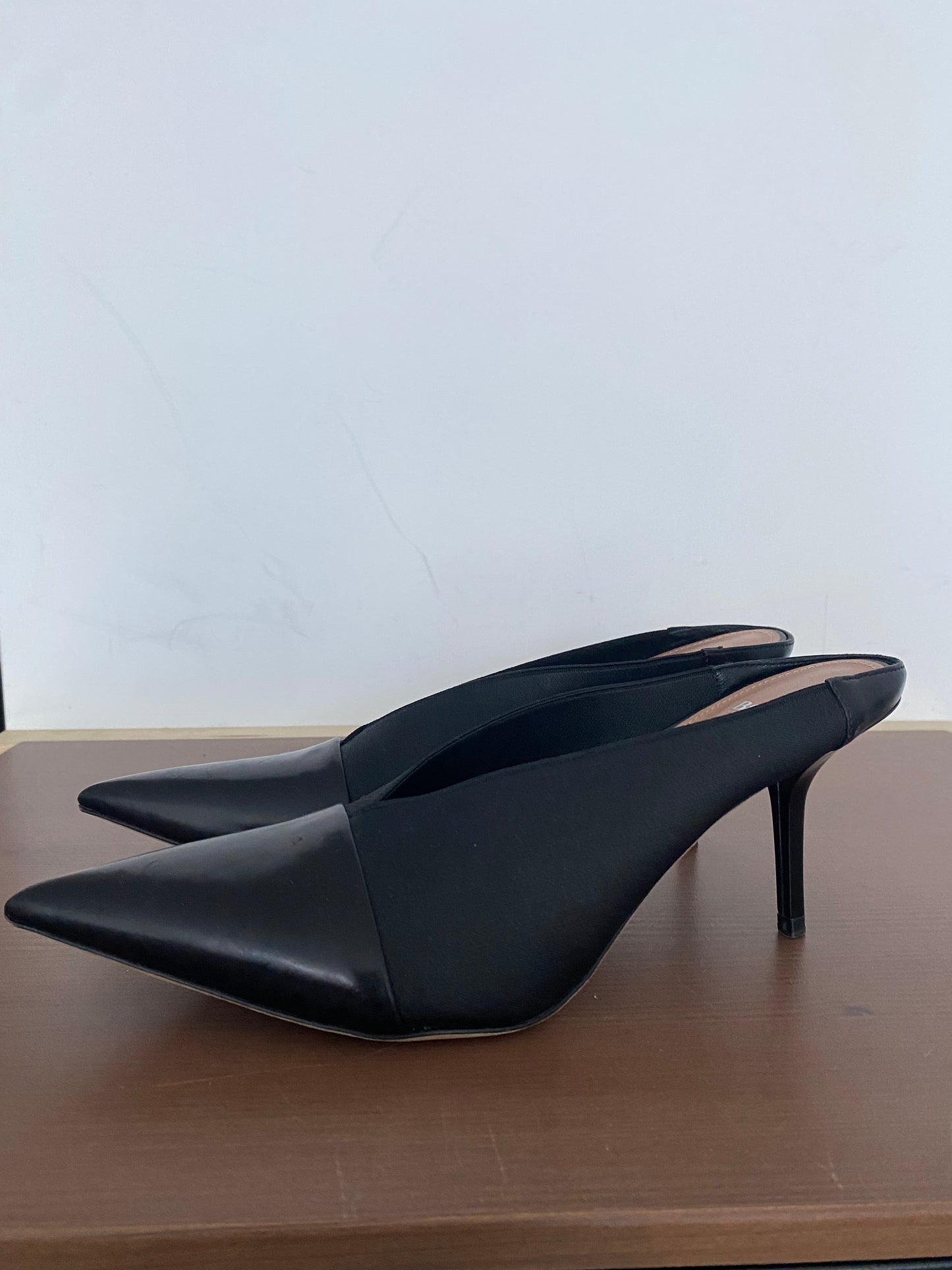 Hugo Boss Black Mule Heels Size 4