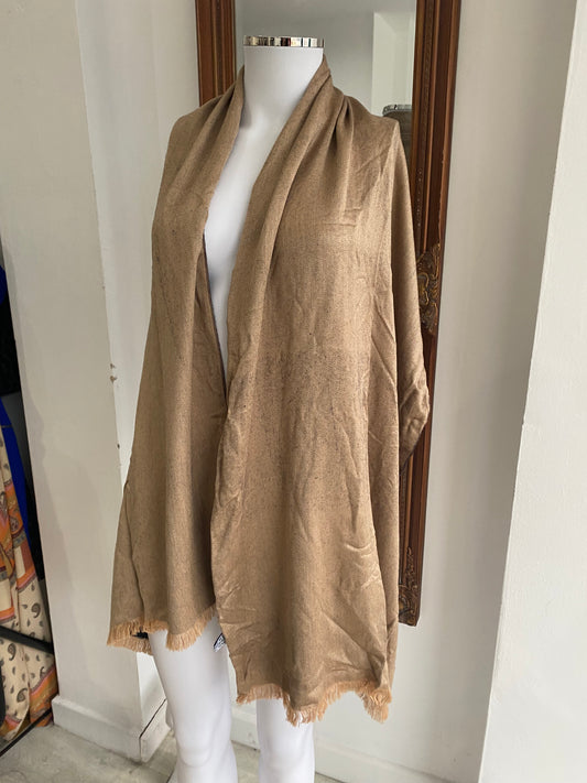 Himalayan Cashmere Gold and Navy Scarf