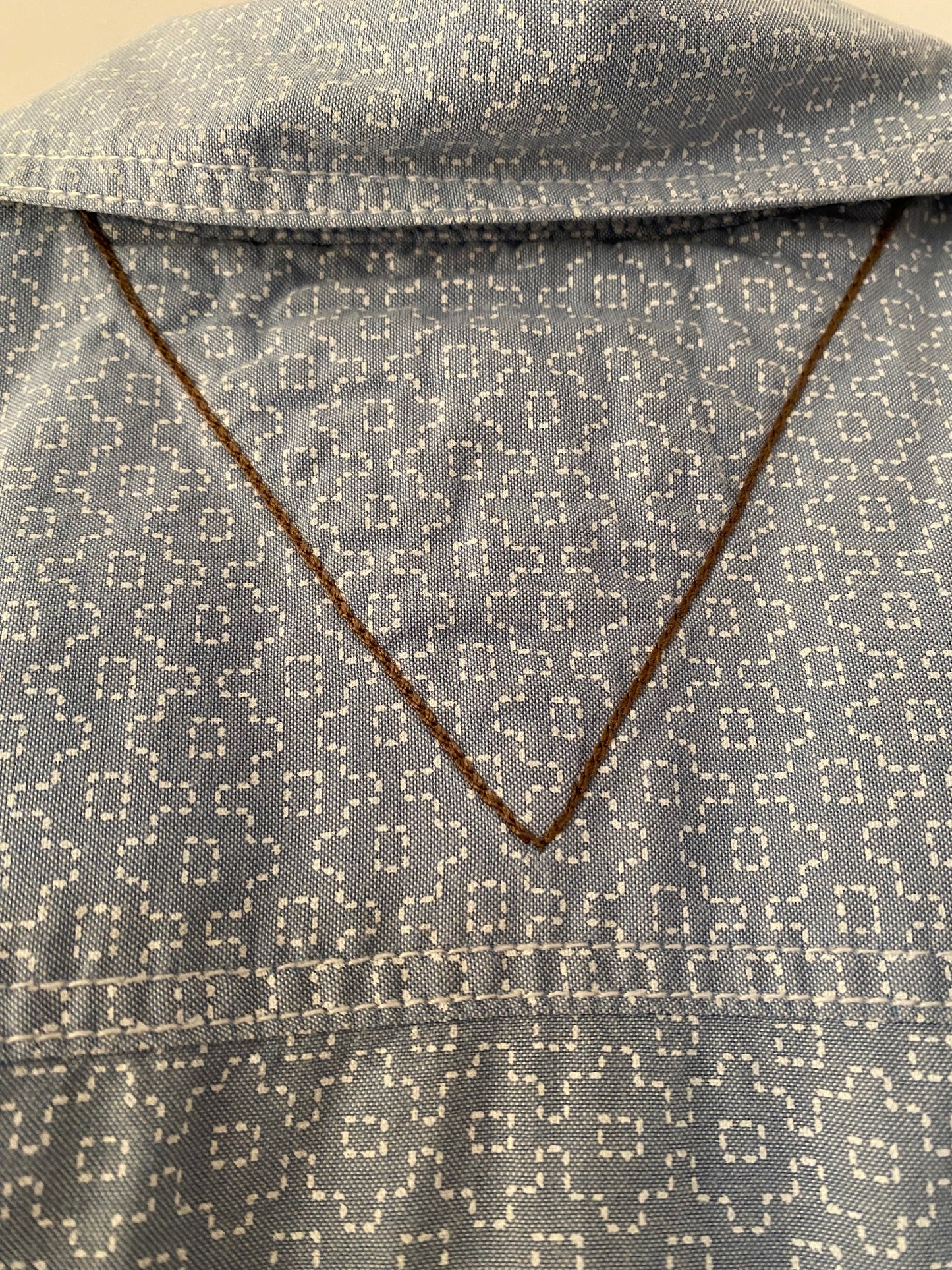 White Stuff Patterned Blue Shirt Size Large