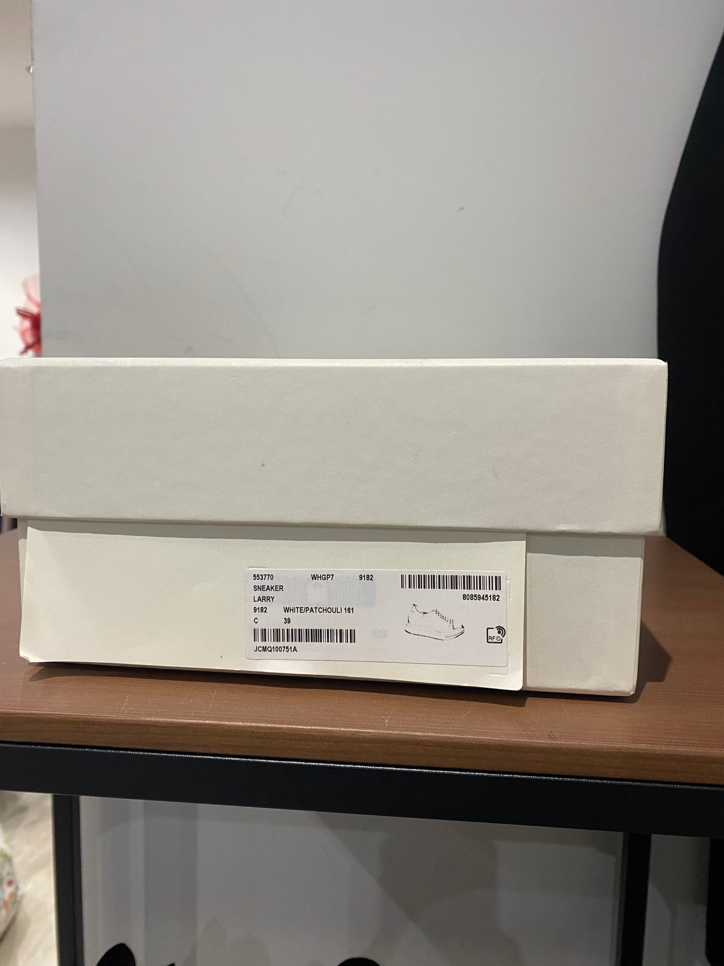 Alexander McQueen White Trainers with Blush Pink with Box Size 6