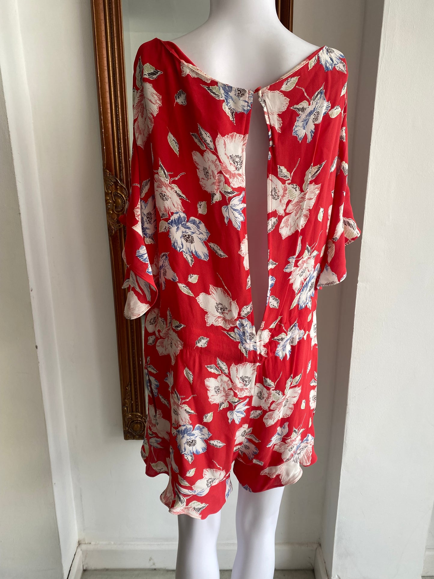French Connection red Playsuit size 8