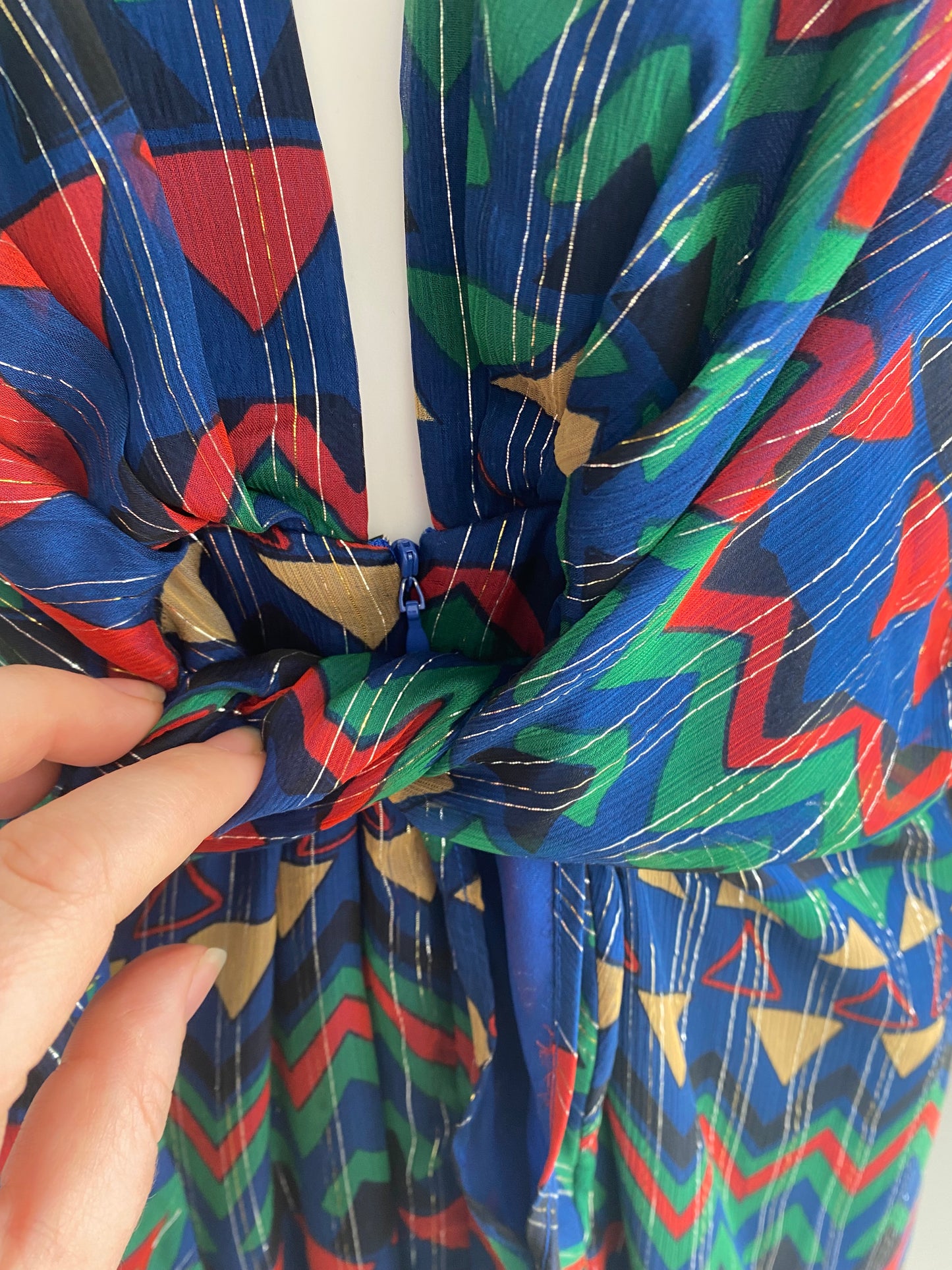 Issa Geometric Print Maxi Dress Size 12