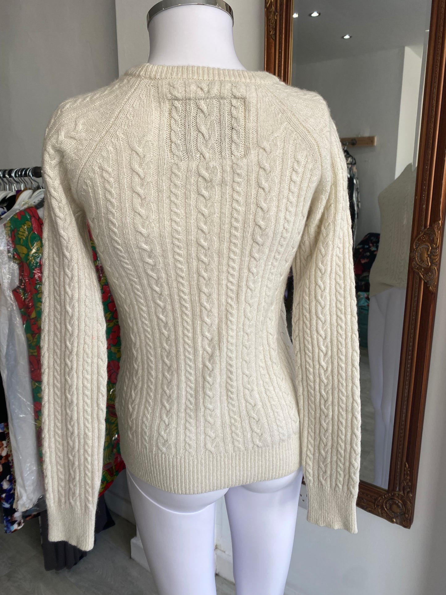 Jack Wills cream jumper size 8