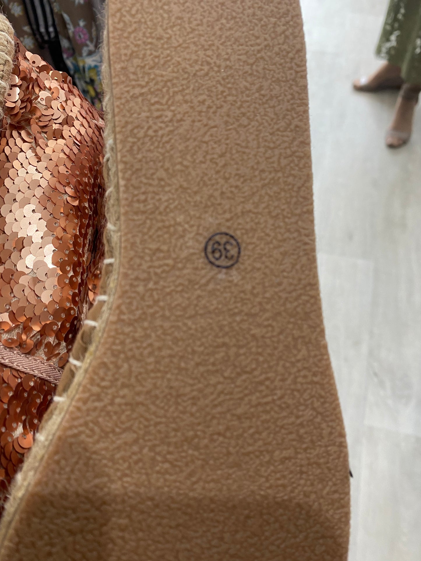 Miss KG Desiree Gold Sequin Espadeilles Size 6 New with Box