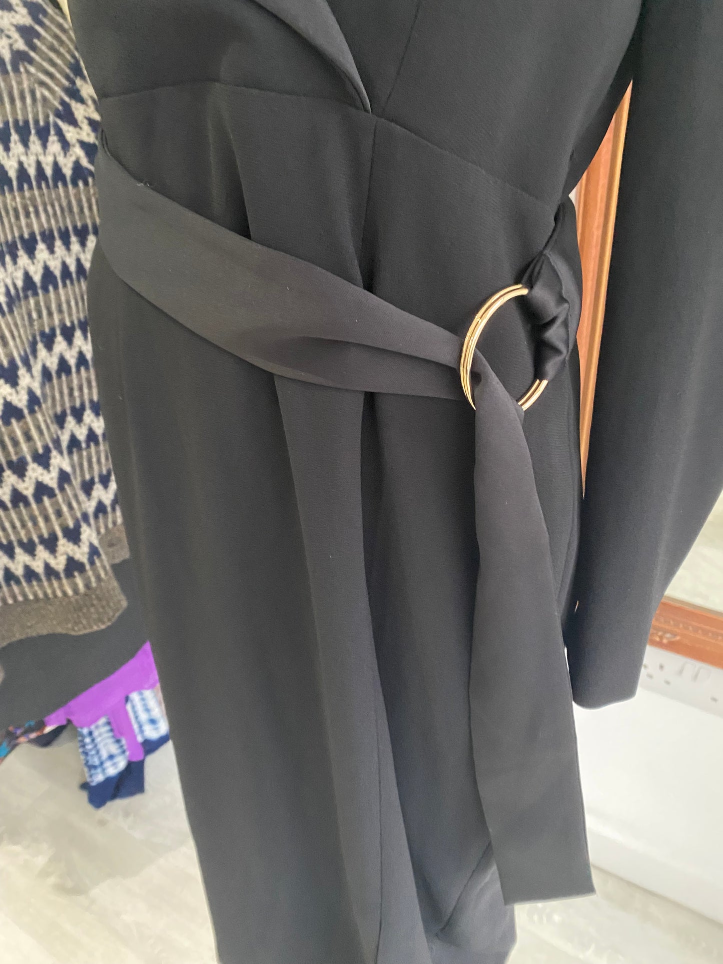 V by Very Black Tuxedo Dress Size 12 With Tags