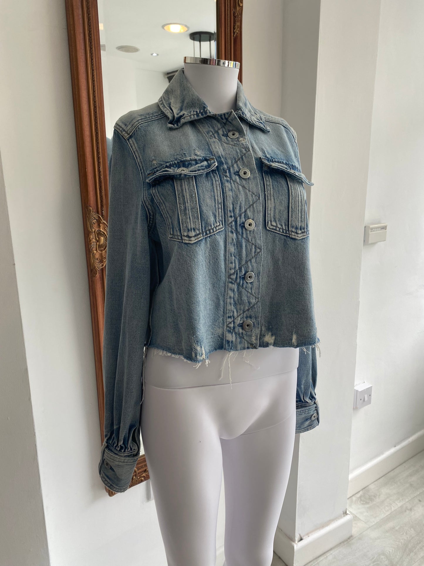 All Saints Light Blue Shacket Size 8
