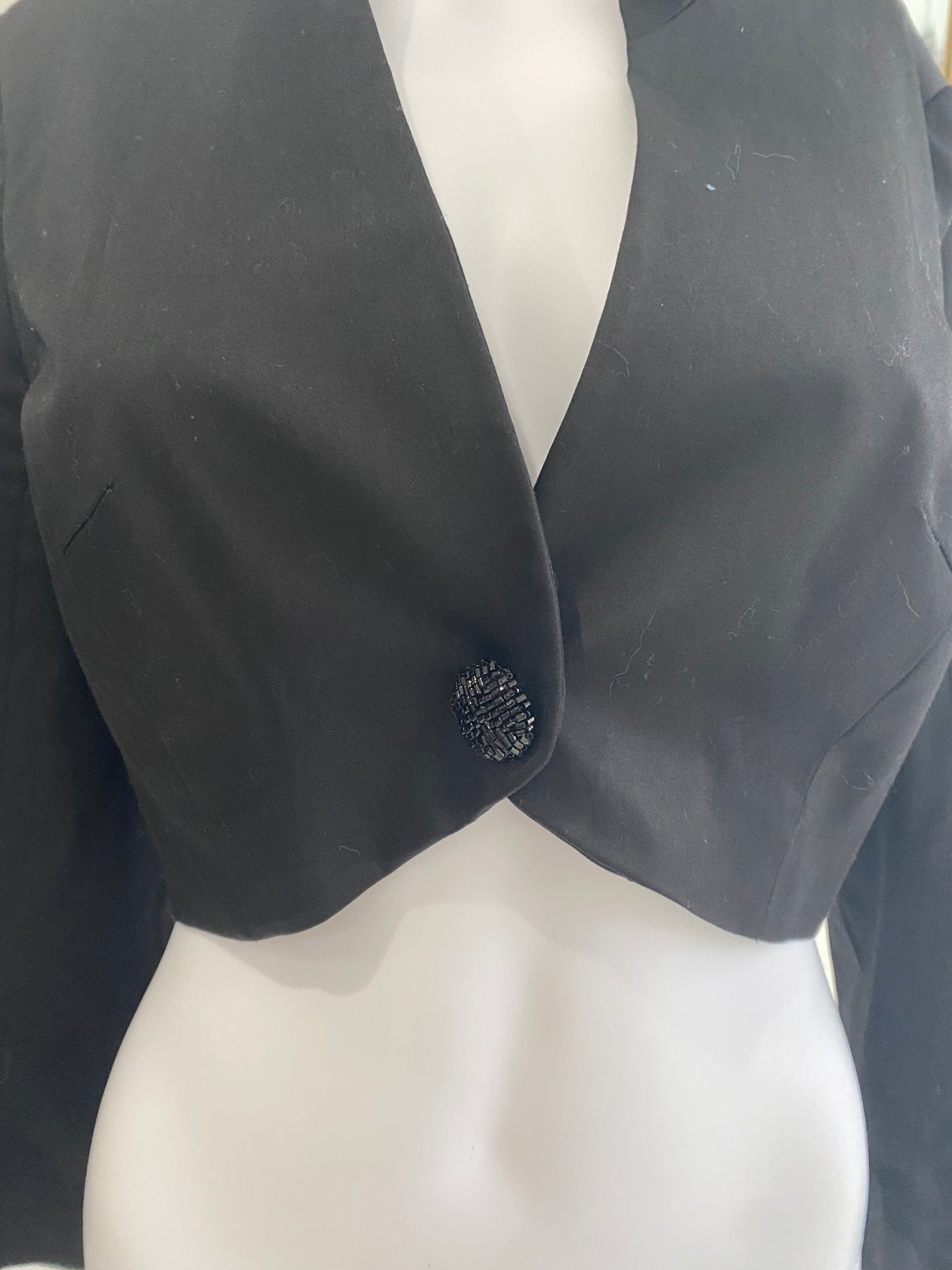 Gina Bacconi Black Cropped Jacket Size 10