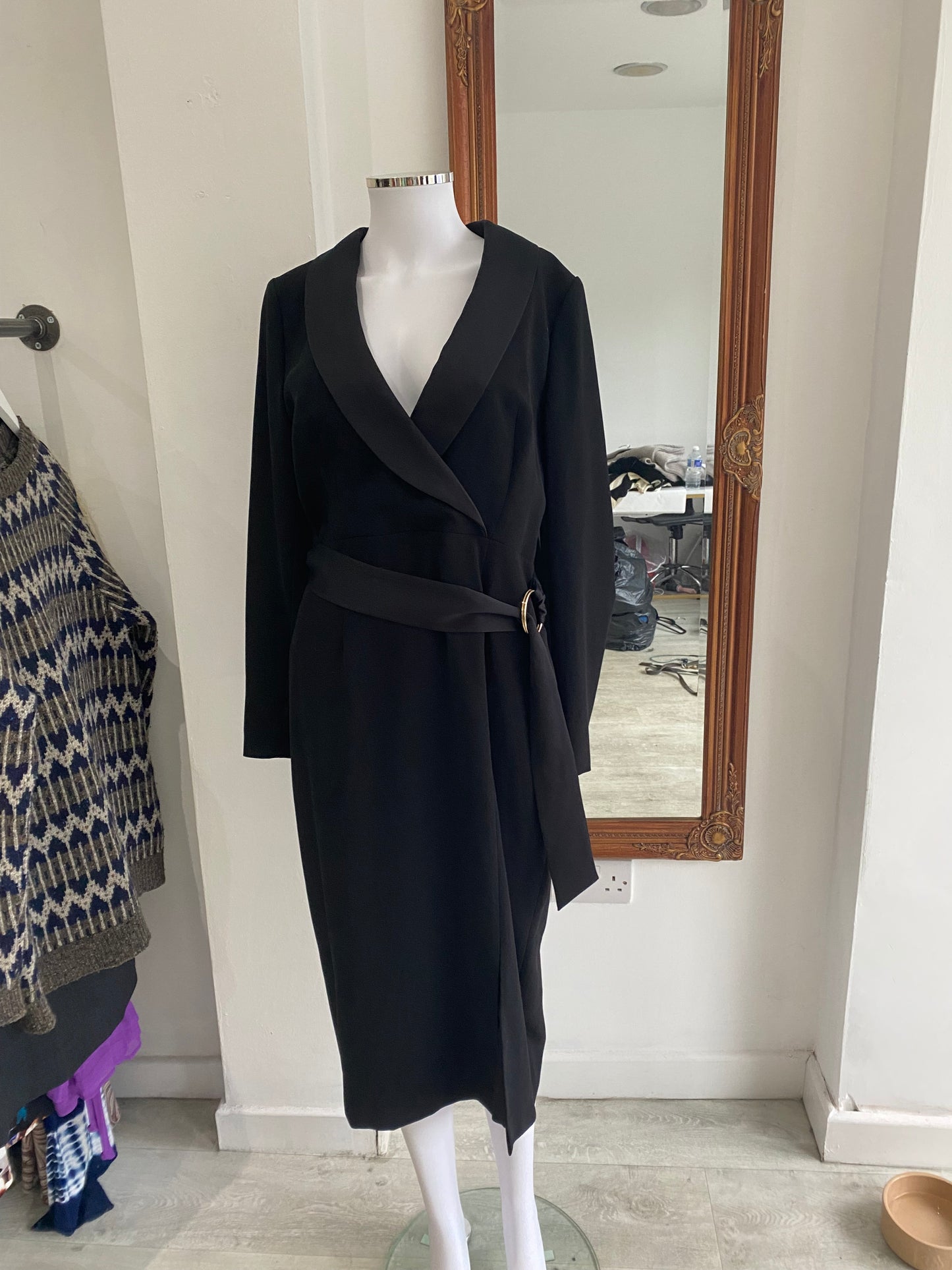 V by Very Black Tuxedo Dress Size 12 With Tags