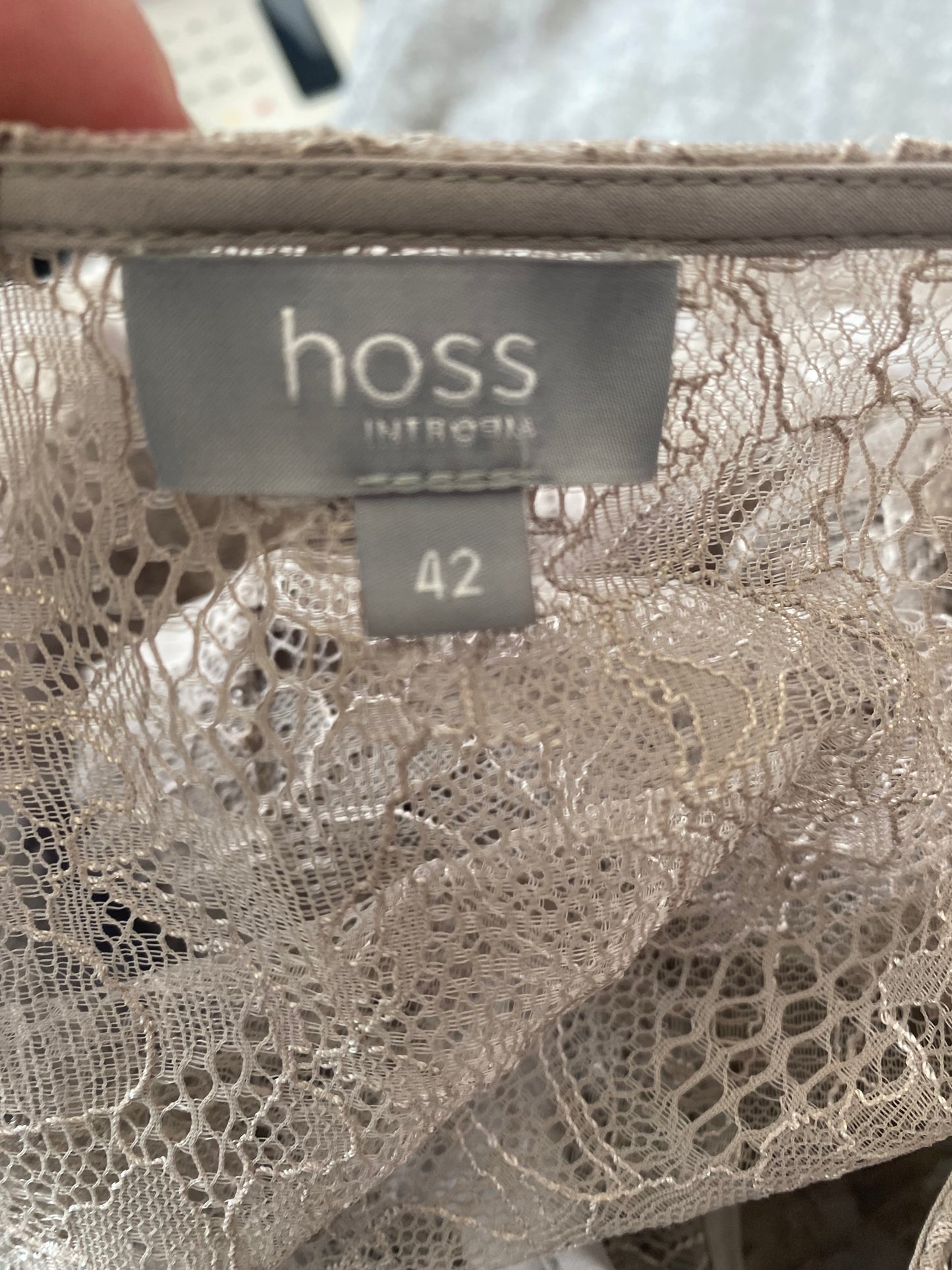 Hoss Intropia Lace Beige Dress Size 14