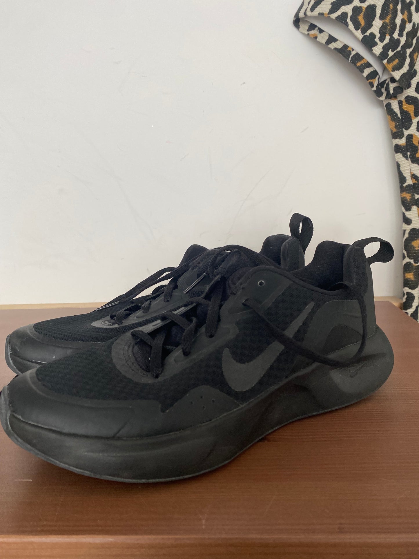 Nike black wear all day trainers size 3