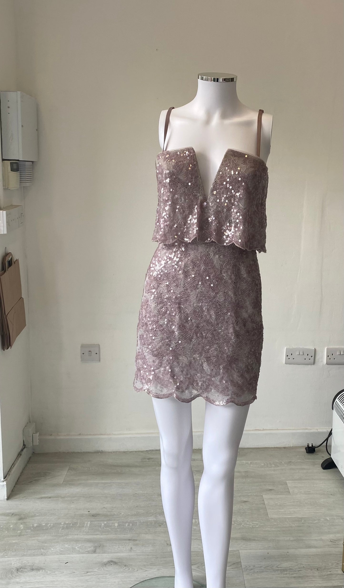 BCBG Maxazria Pink Sequin Dress Size 6