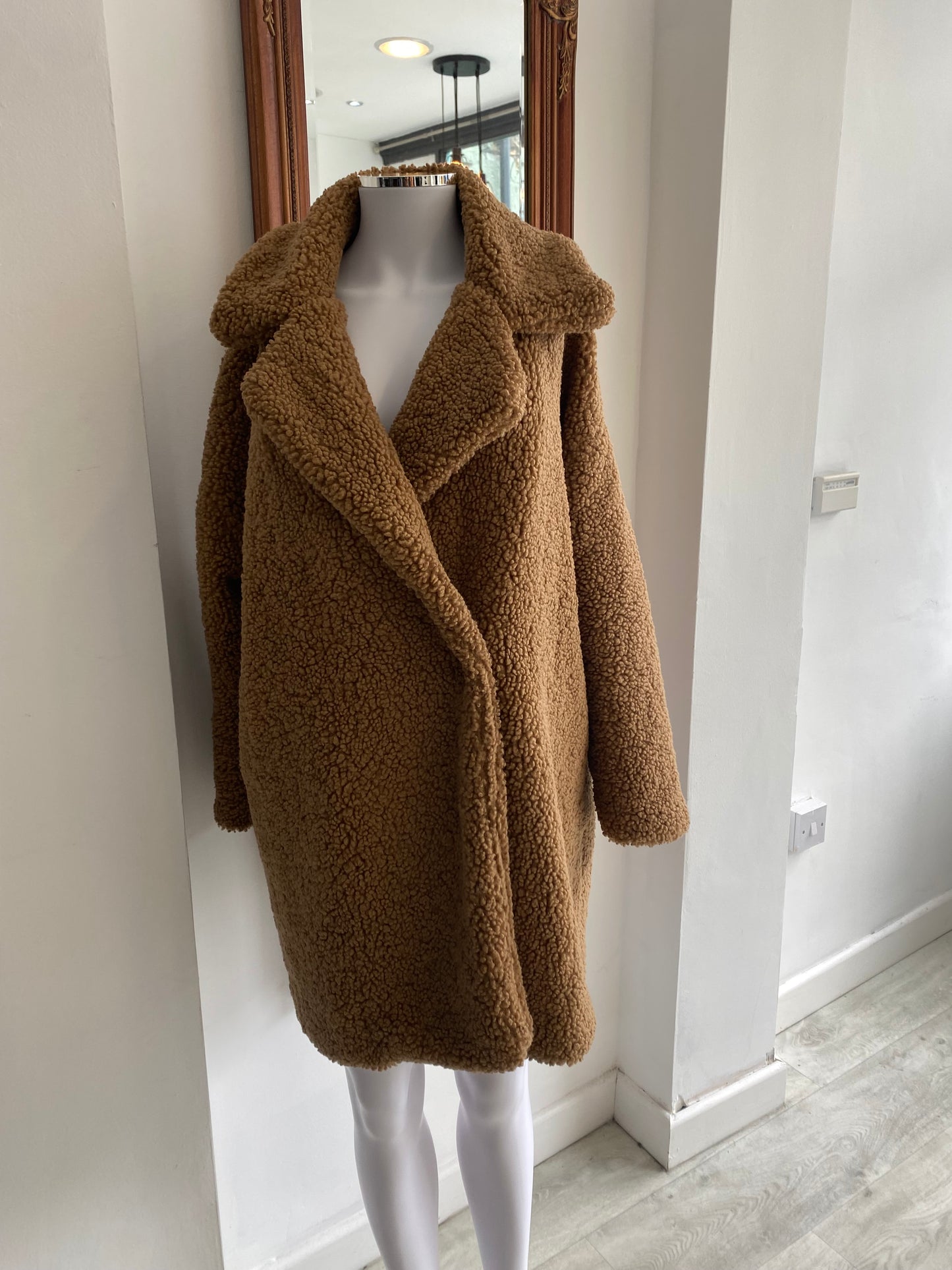 Gold and Silver Tan Teddy Coat Size 10-12
