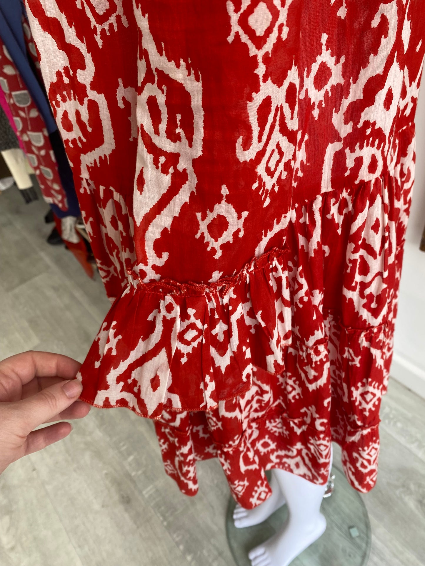 Handprint Dream Apparel Red Aztec Print Dress Size 8-12