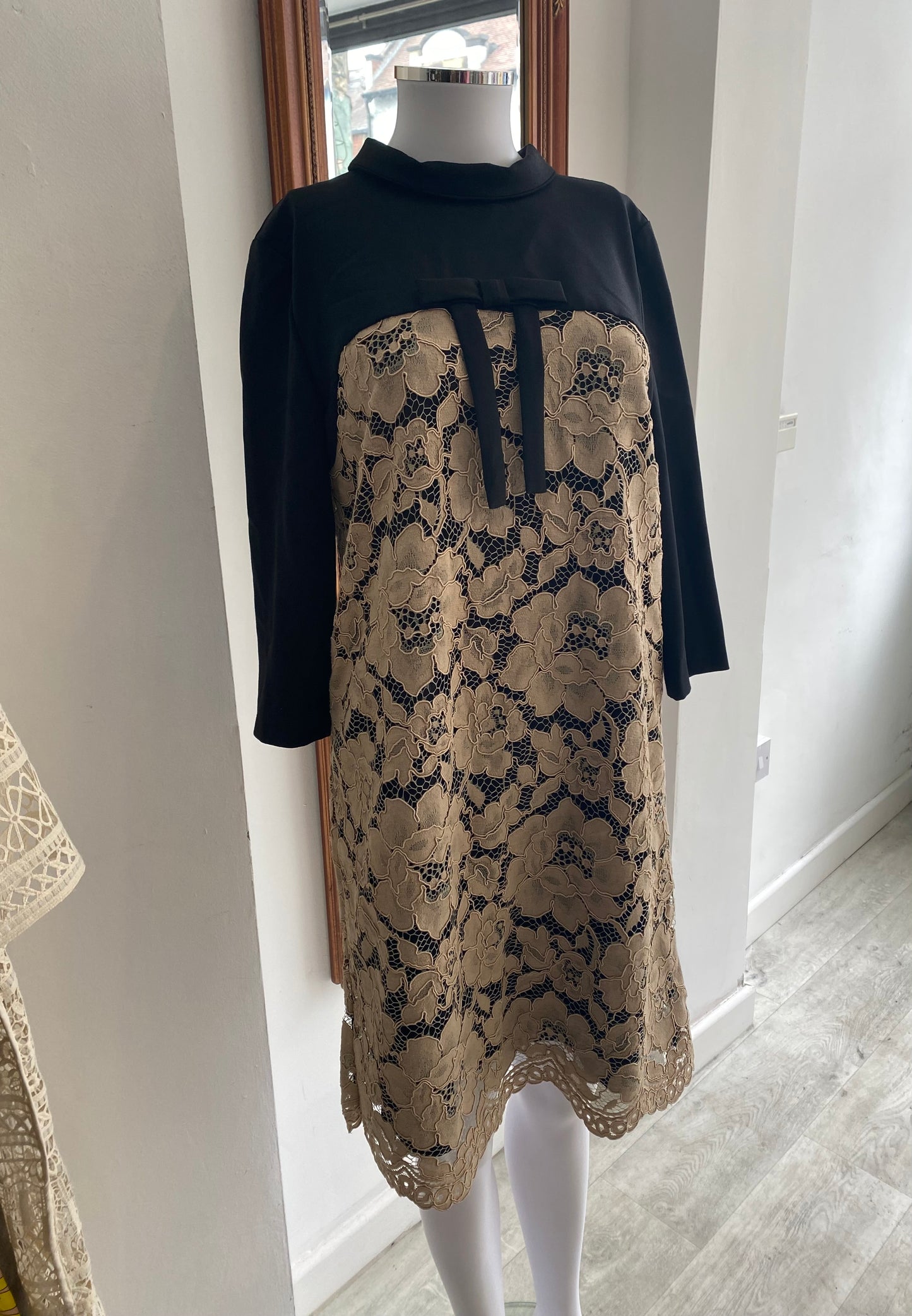 Twin Set beige lace dress size 12