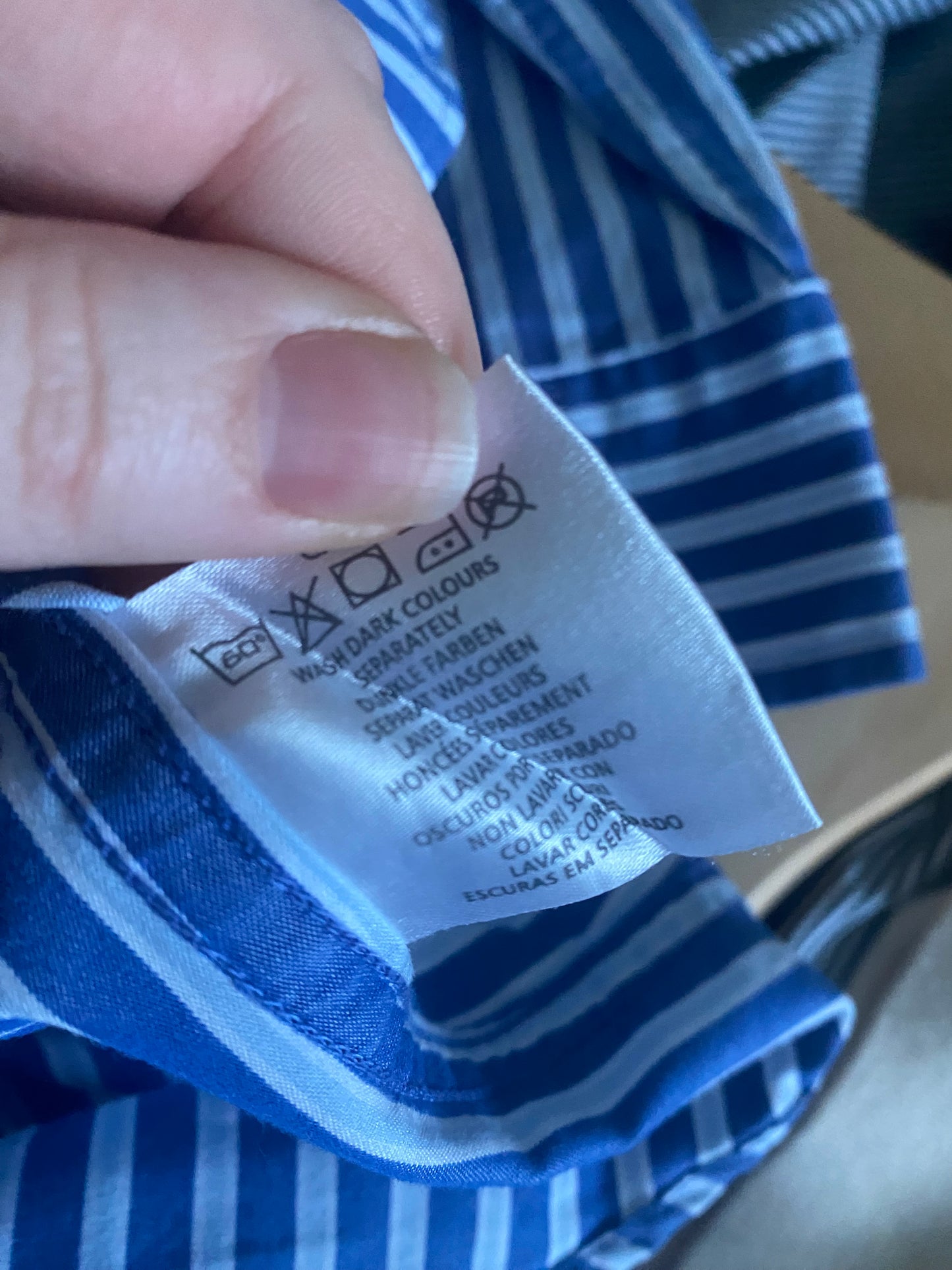 Gant Blue Striped Shirt Size XXL