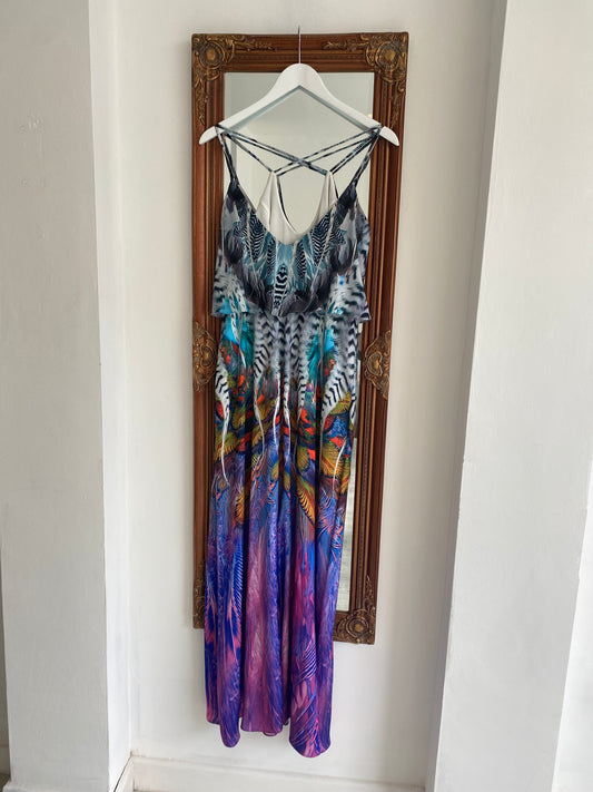 Forever Unique Printed Maxi Dress Size 12