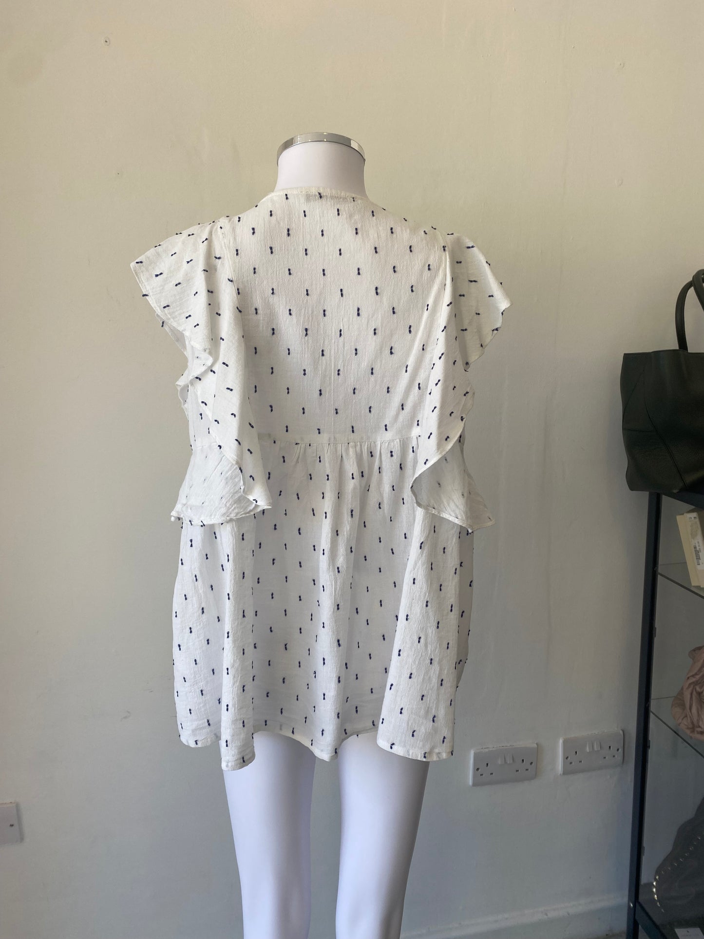 The Shirt Company White Shirt with Embroidered Detail Size 14