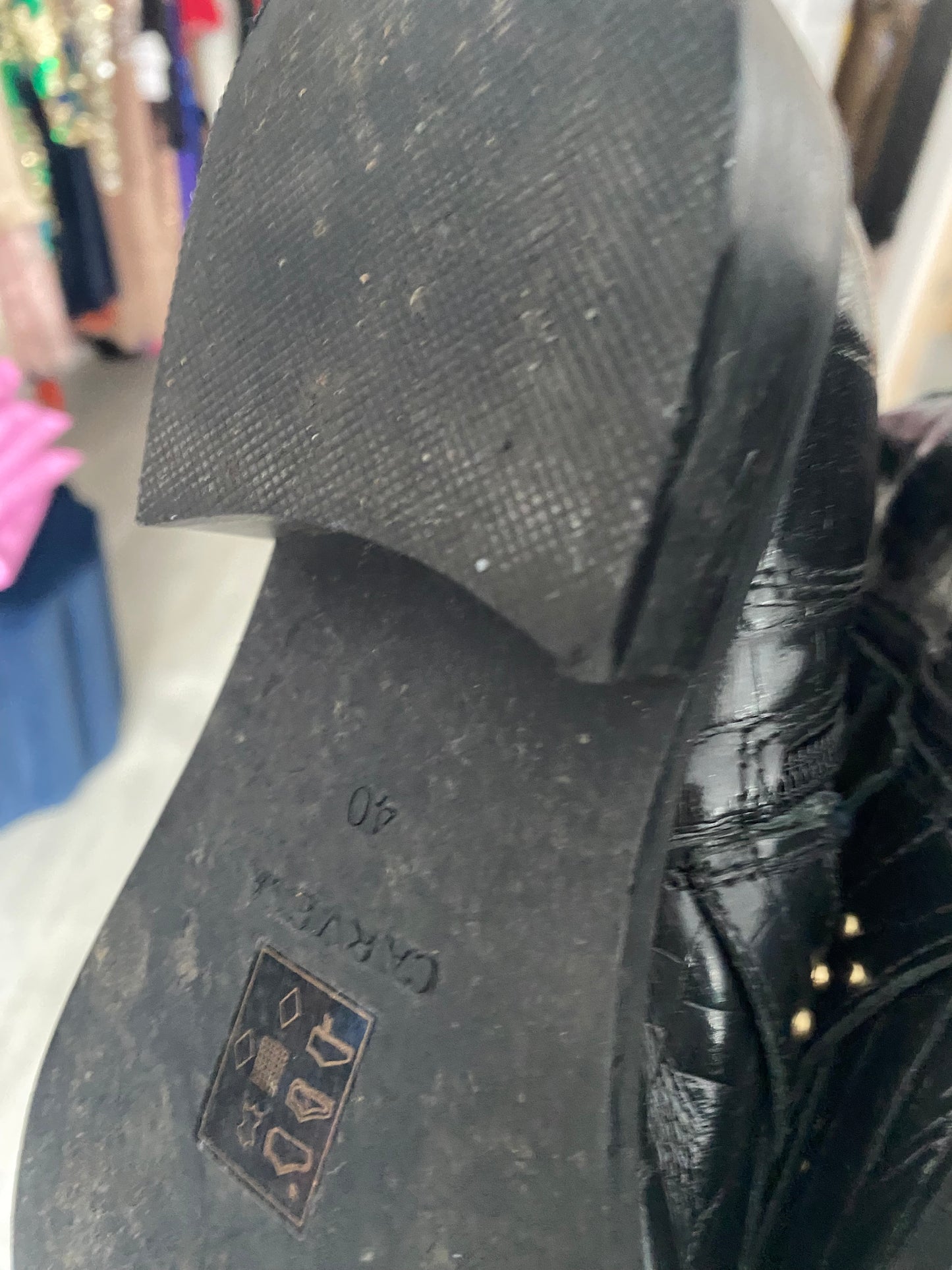 Carvella Black Leather Buckle Ankle Boots Size 7