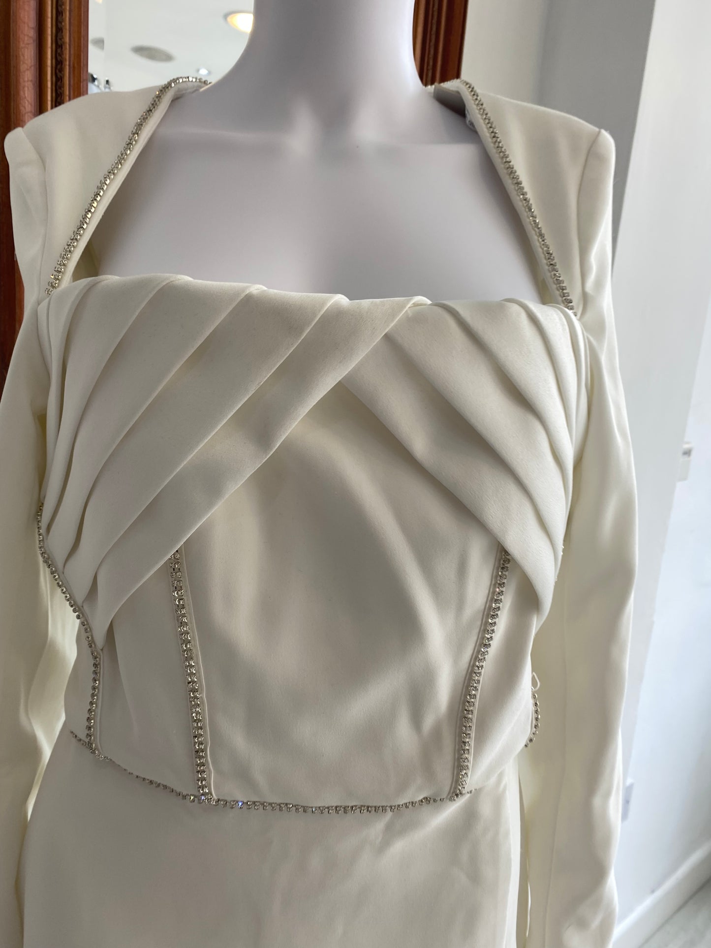 Lavish Alice White Blazer Liberty Dress with Diamante Detailing Size 12