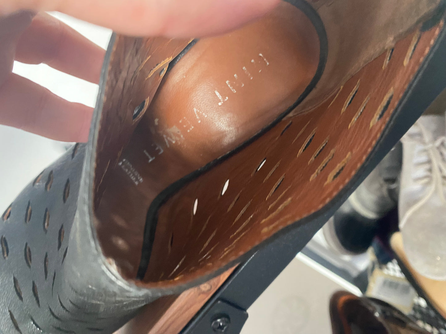 Mint Velvet Black Leather Laser Cut Boots Size 5